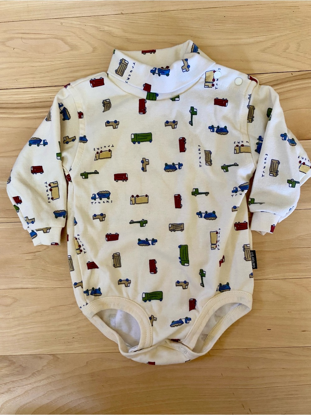Vintage Carters Baby Trucks Turtleneck Shirt